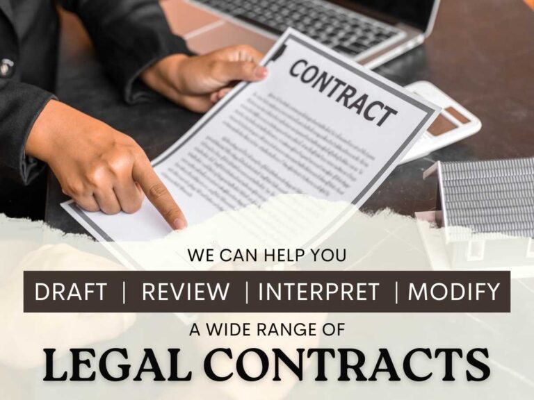 Legal Contract Services such as Drafting Contract